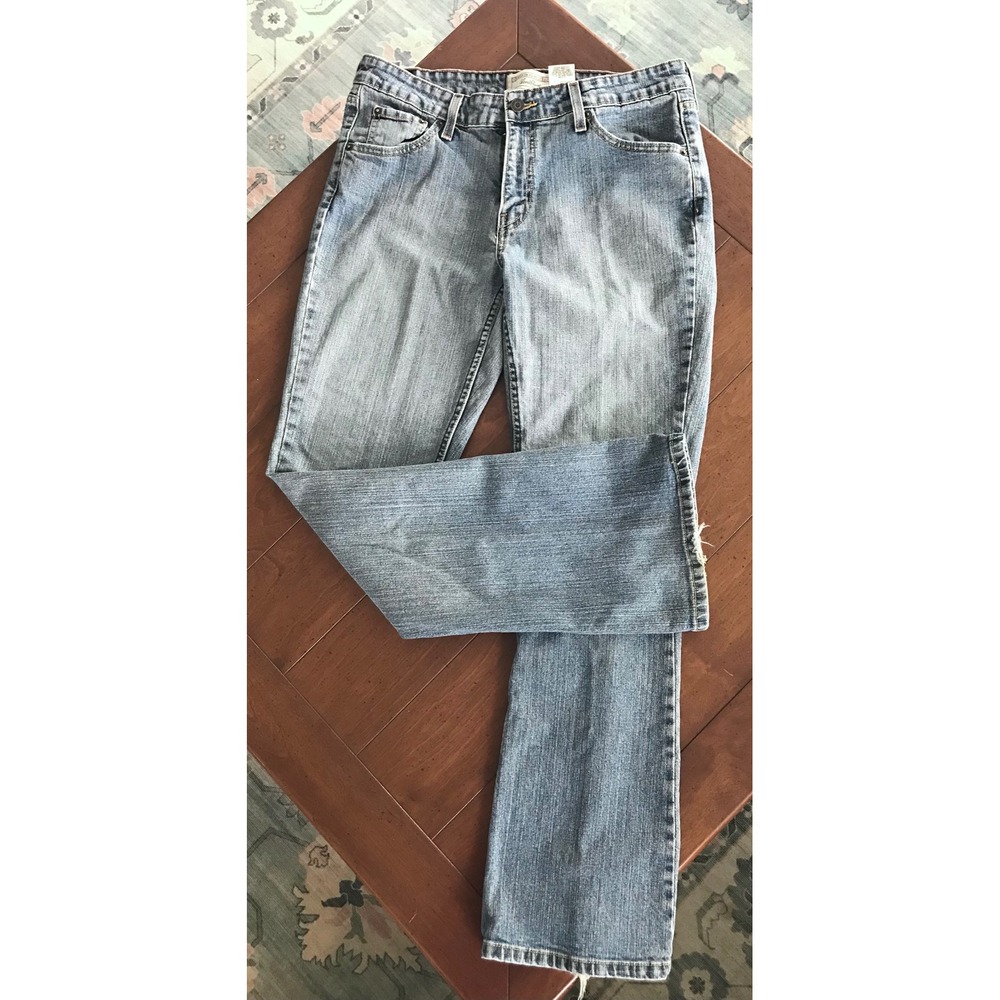 Levi Strauss Signature Womens 12 Stretch Low Rise Bootcut Jeans Medium Wash Blue